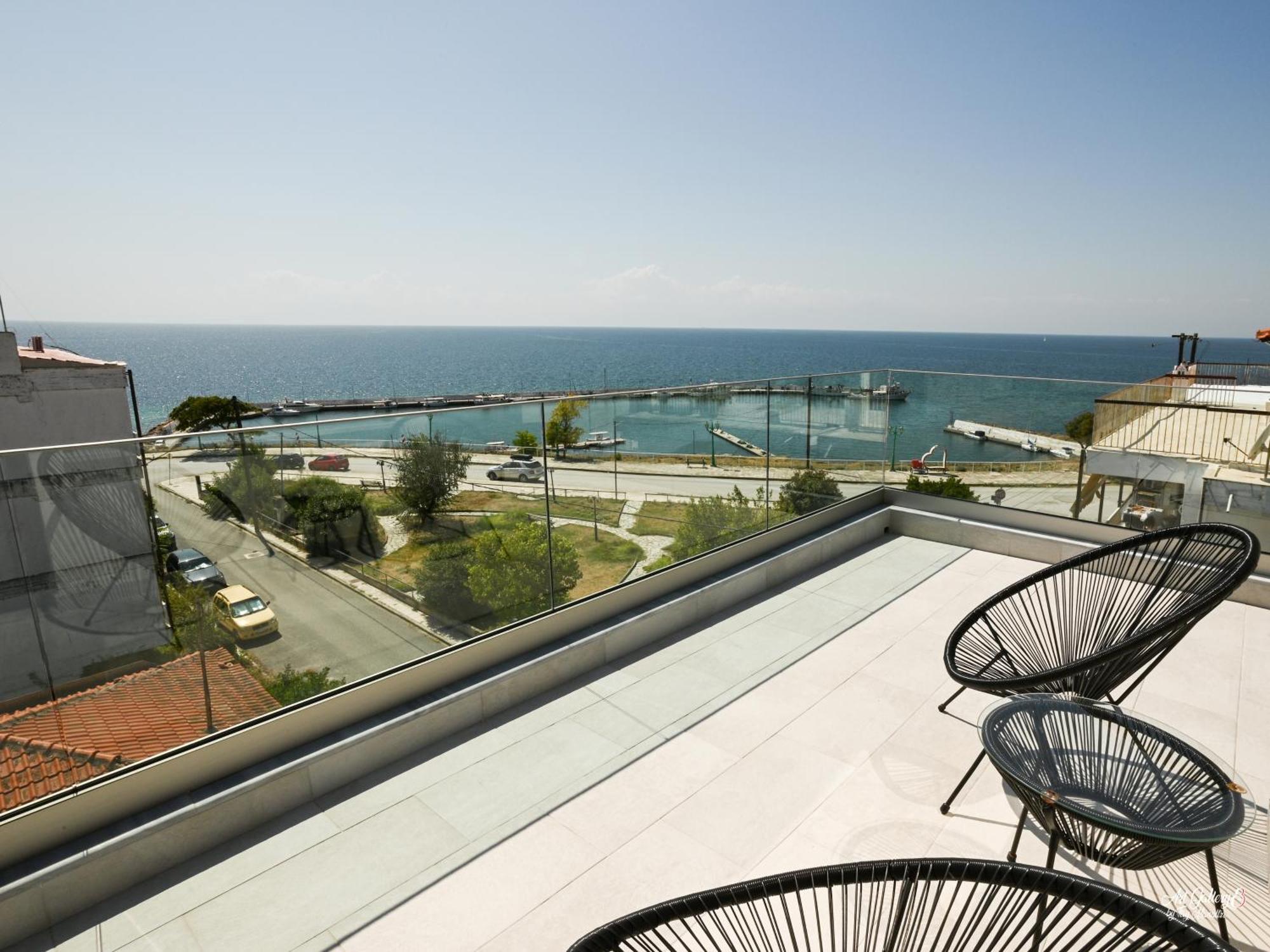 Apartament Panorama Penthouse Nea Kallikrateia Zewnętrze zdjęcie