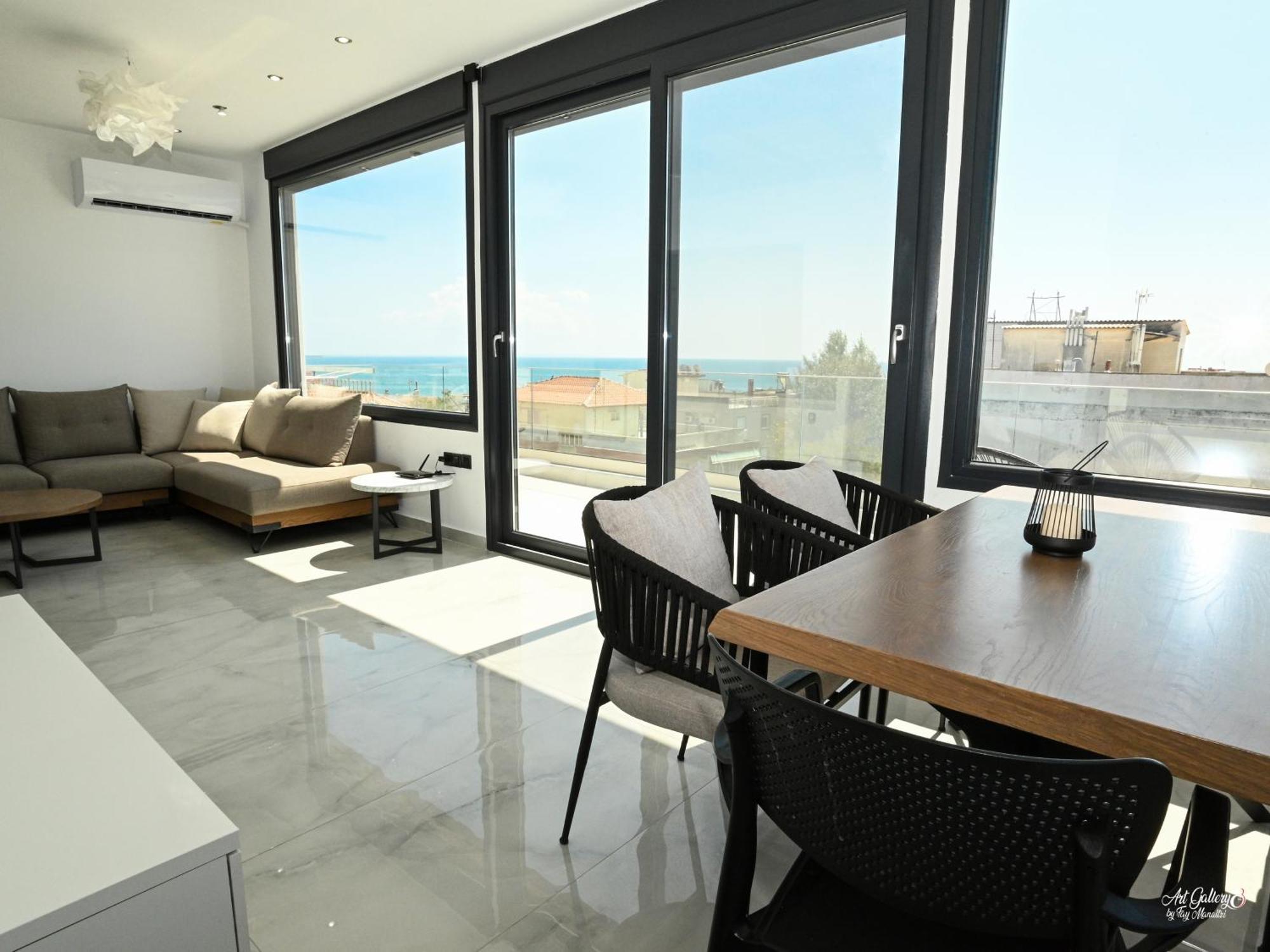Apartament Panorama Penthouse Nea Kallikrateia Zewnętrze zdjęcie